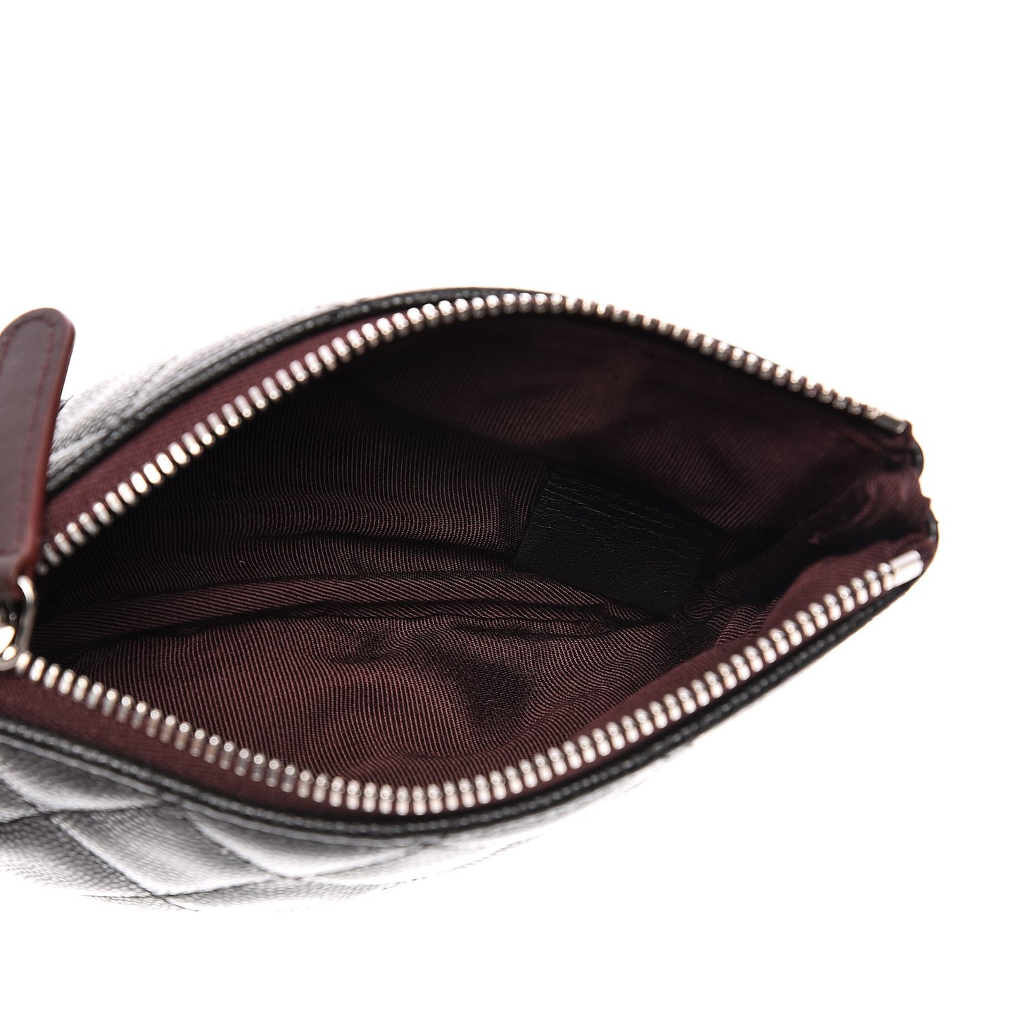 Caviar Quilted Small Cosmetic Case Black