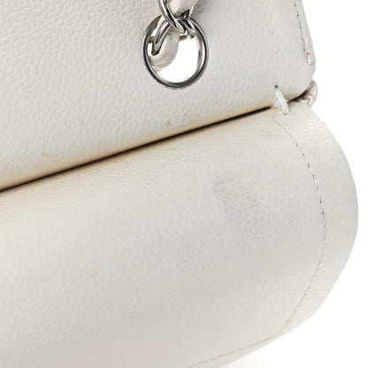 Chanel Caviar Quilted Medium Double Flap White 12 of 14