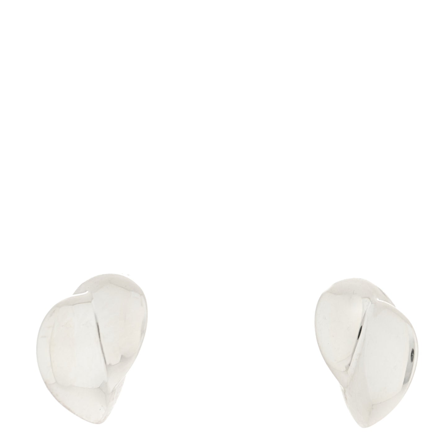 Sterling Silver Frank Gehry Folded Heart Earrings