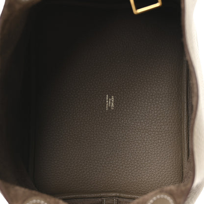 Hermes Taurillon Clemence Picotin Lock 22 MM Etoupe 9 of 23