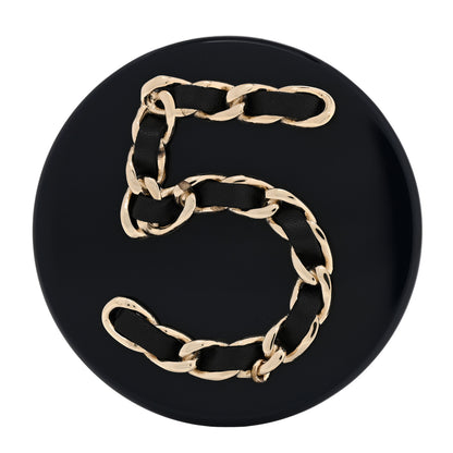 Chanel Resin Chain 5 Brooch Black 1 of 4
