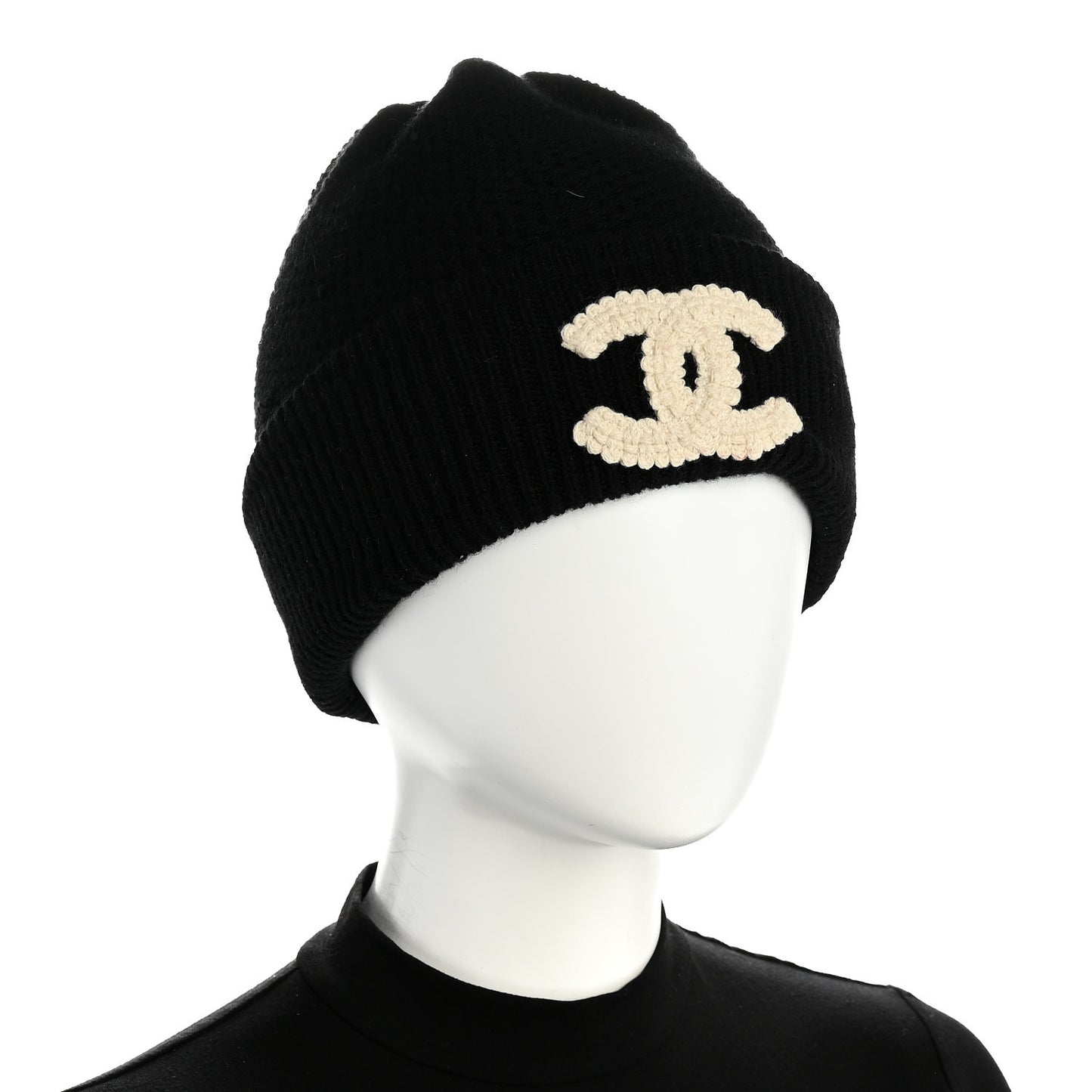 Cashmere CC Logo Beanie Hat Black Black