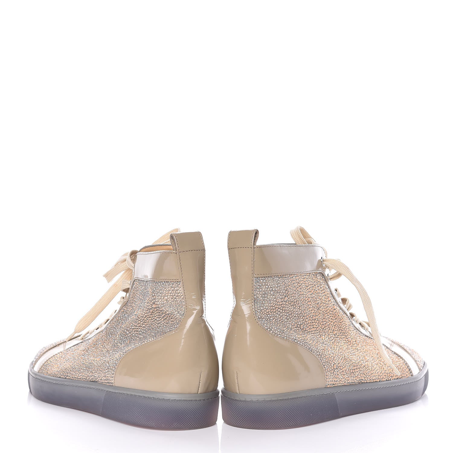 Christian Louboutin Patent Strass Mens Louis Flat Sneakers 46.5 Taupe 8 of 16