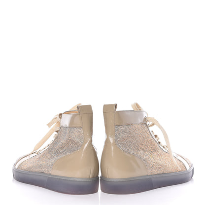 Christian Louboutin Patent Strass Mens Louis Flat Sneakers 46.5 Taupe 8 of 16