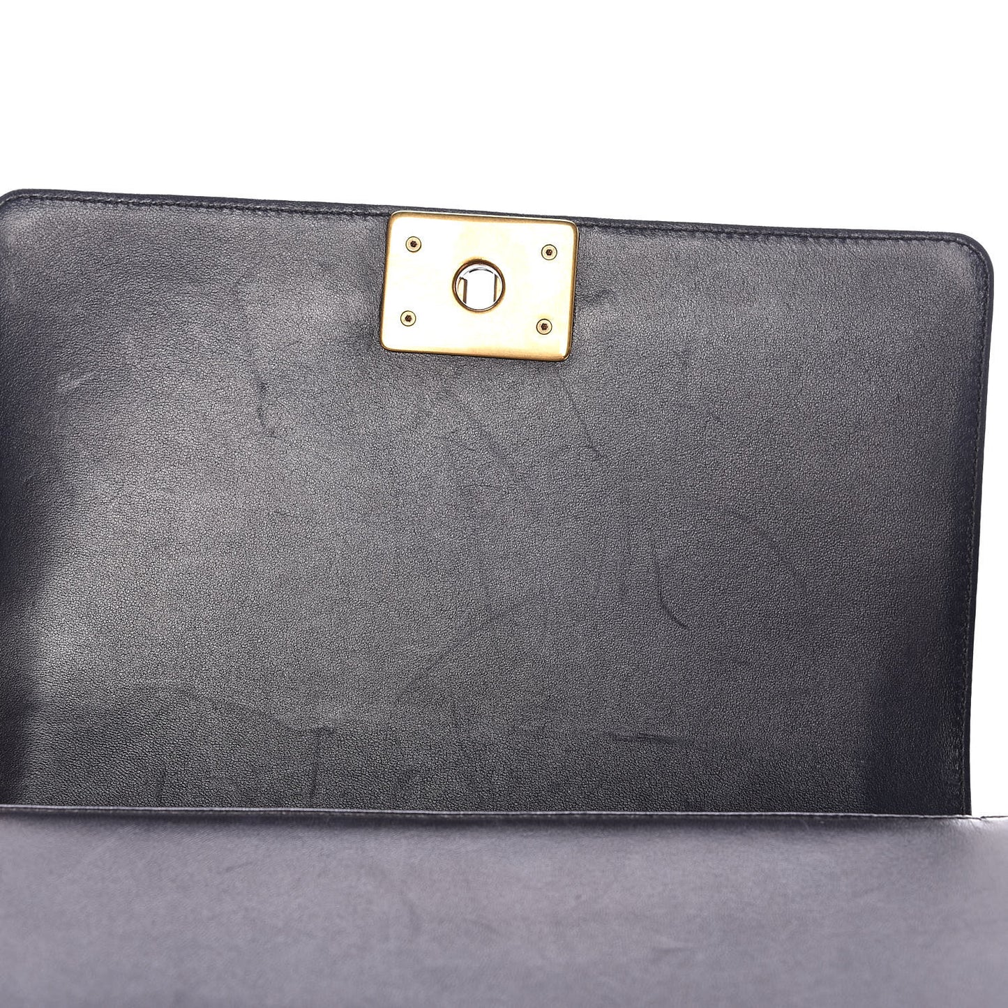 Lambskin Quilted Medium Boy Flap Dark Navy