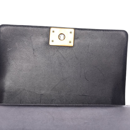 Chanel Lambskin Quilted Medium Boy Flap Dark Navy 8 of 18