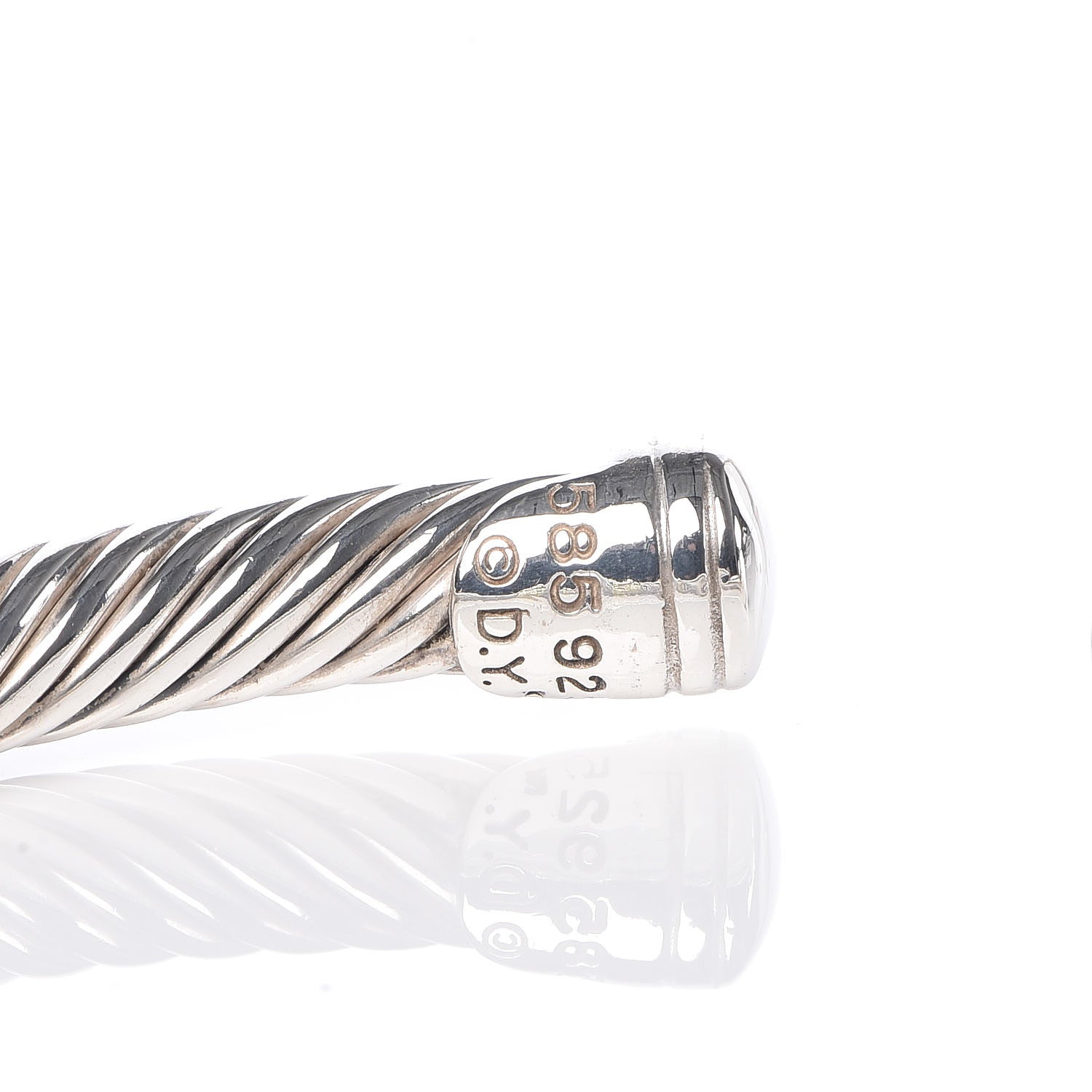 David Yurman Sterling Silver 14K Yellow Gold 5mm Cable Classics Single Station Bracelet 4 of 4