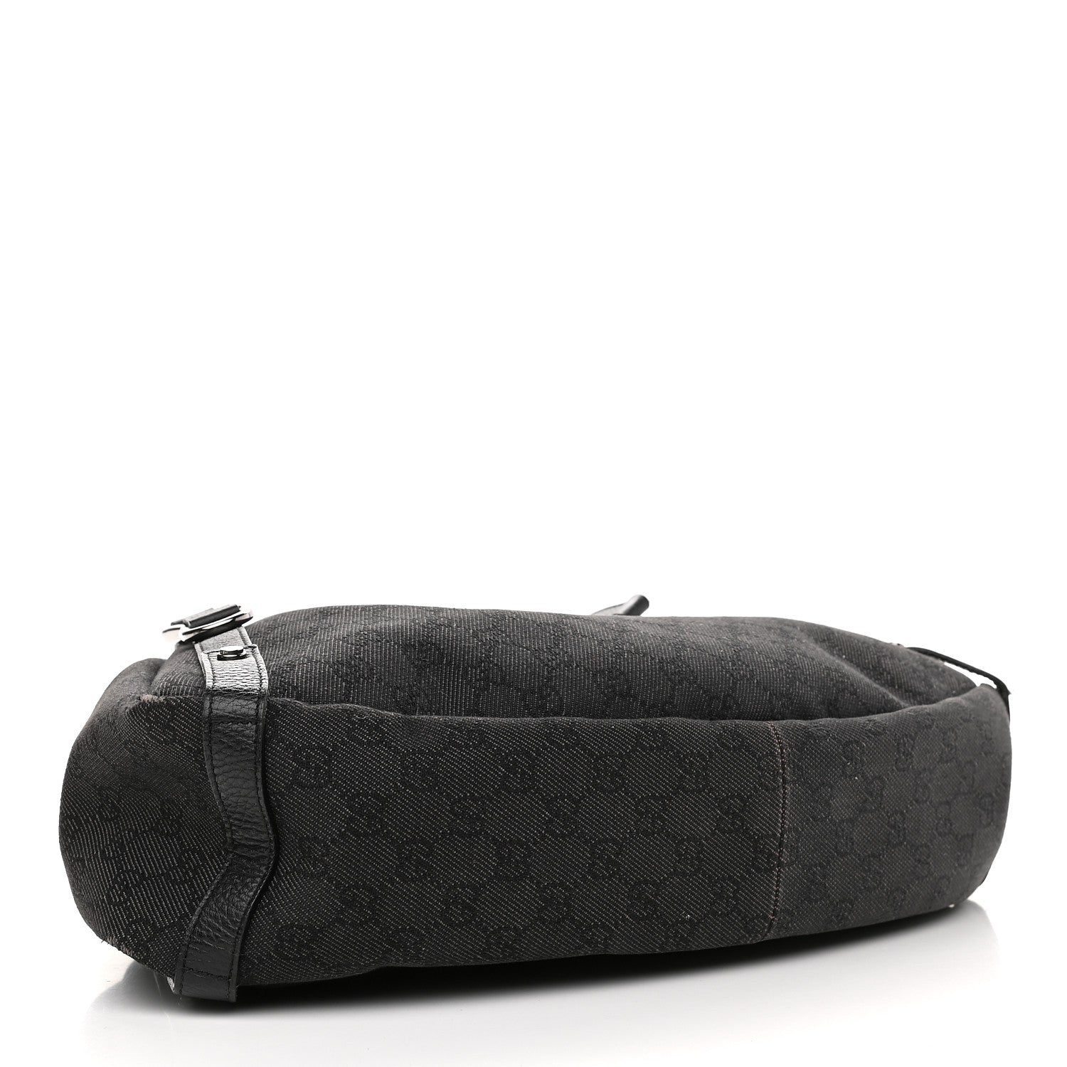 Gucci Monogram Denim Medium Abbey Shoulder Bag Black 4 of 12