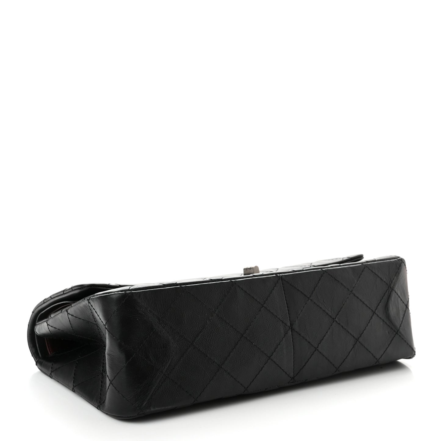 Aged Calfskin Quilted 2.55 Reissue 227 Flap Black