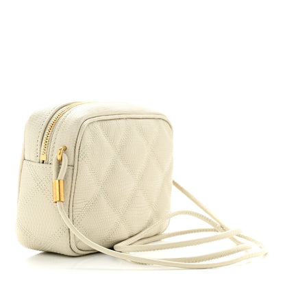 Saint Laurent Lizard Embossed Becky Camera Bag Blanc Vintage 3 of 10