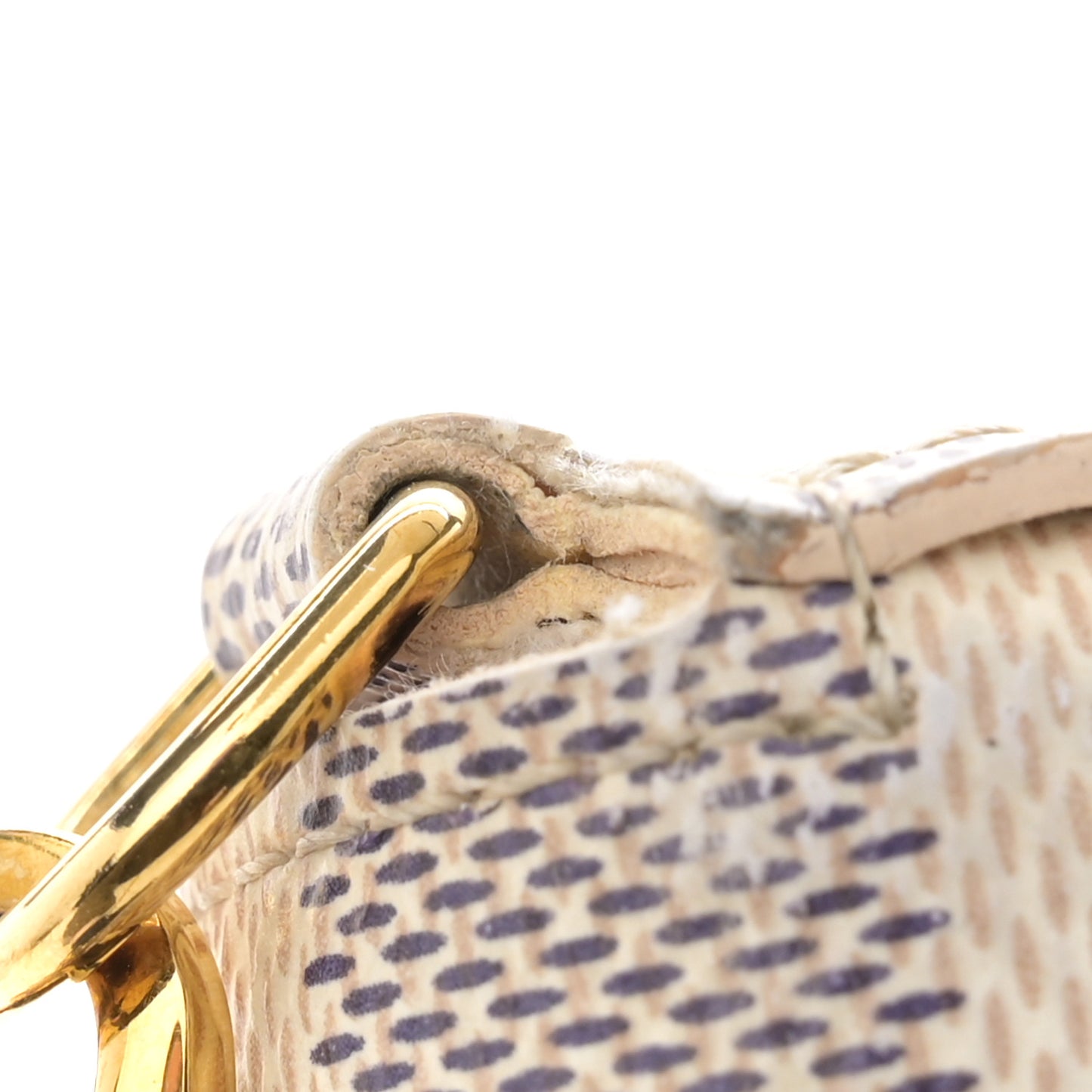 Damier Azur Pochette Felicie Chain Wallet Rose Ballerine