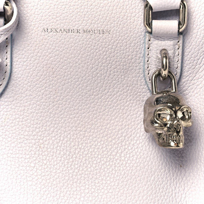 Alexander McQueen Pebbled Calfskin Mini Skull Padlock Zip Around Tote Lavender 8 of 11