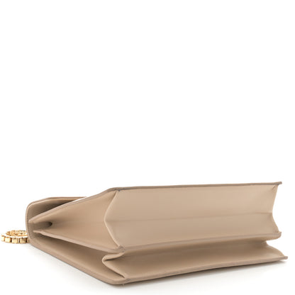 Salvatore Ferragamo Calfskin Thalia Flap Shoulder Bag Macadamia 4 of 14