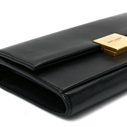 Saint Laurent Calfskin Bellechasse Flap Clutch Wallet Black 10 of 11