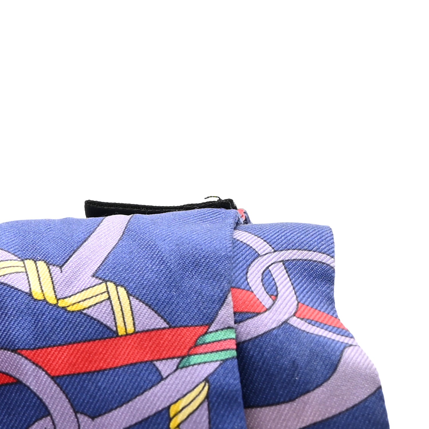 Hermes Silk Panoplie Equestre Twilly Bleu Jaune Rouge 5 of 6