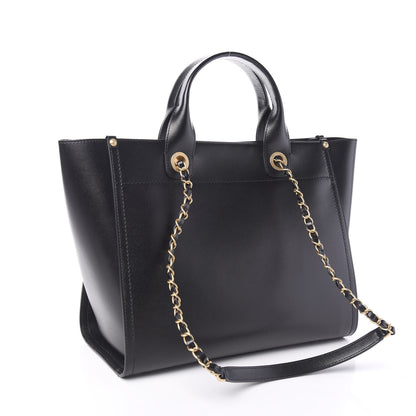 Chanel Caviar Small Studded Deauville Tote Black 2 of 9