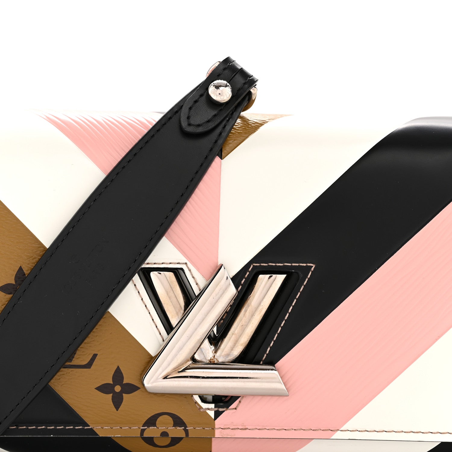 Louis Vuitton Epi Reverse Monogram Twist Chain Wallet Rose Ballerine 8 of 13