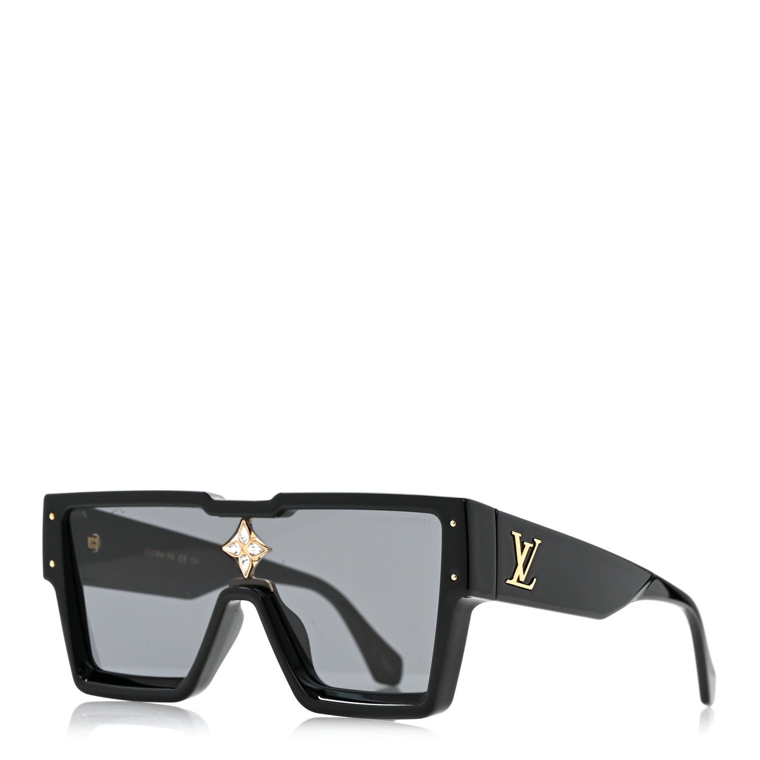 Louis Vuitton Acetate Swarovski Crystal Cyclone Sunglasses Z1578W Black 1 of 8