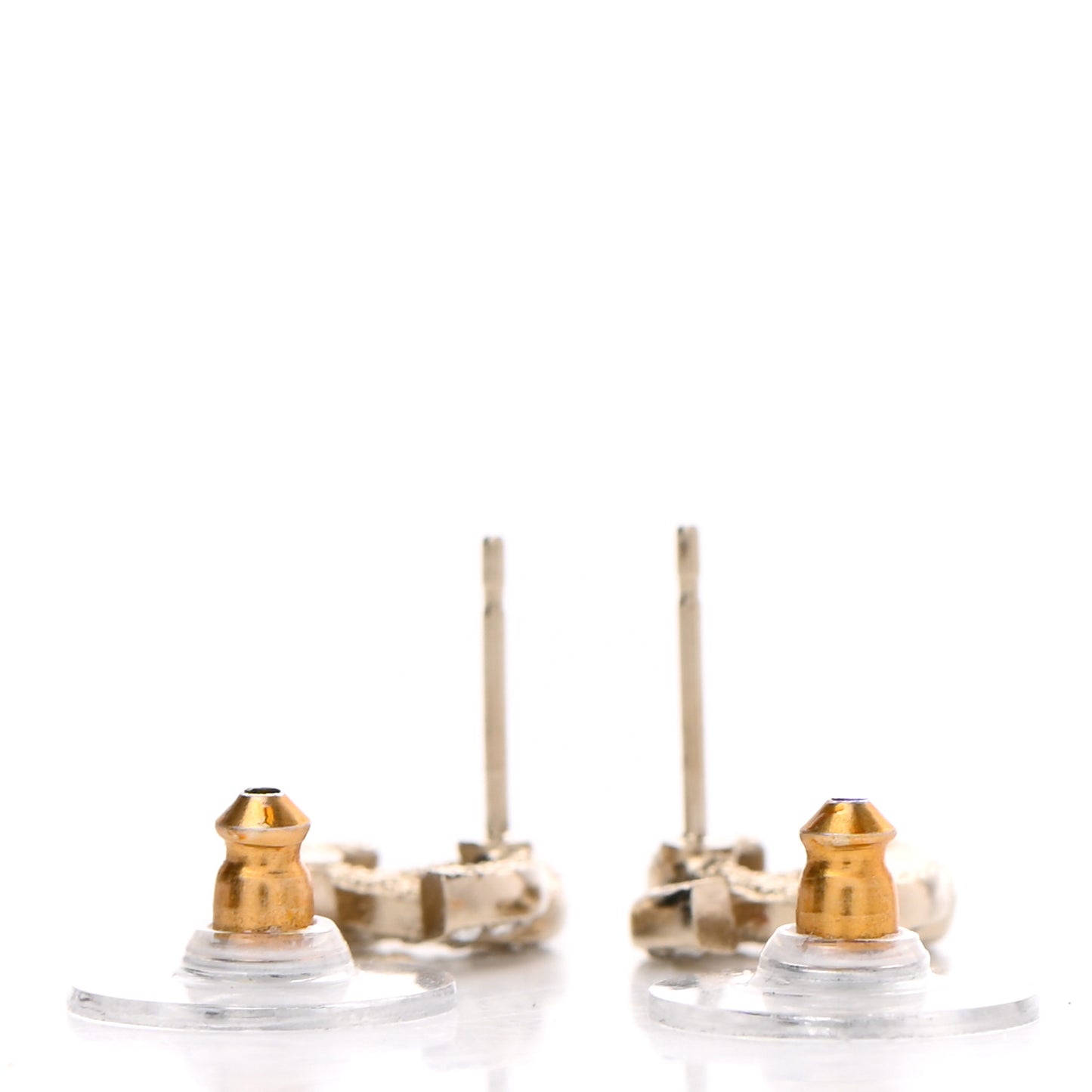 Crystal CC Earrings Light Gold