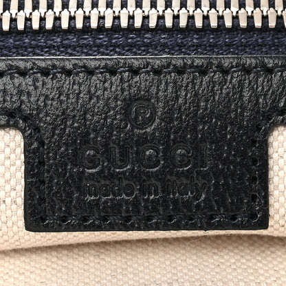 Gucci GG Supreme Monogram Textured Dollar Calfskin Web Small Ophidia Half Moon Hobo Beige Blue 6 of 10