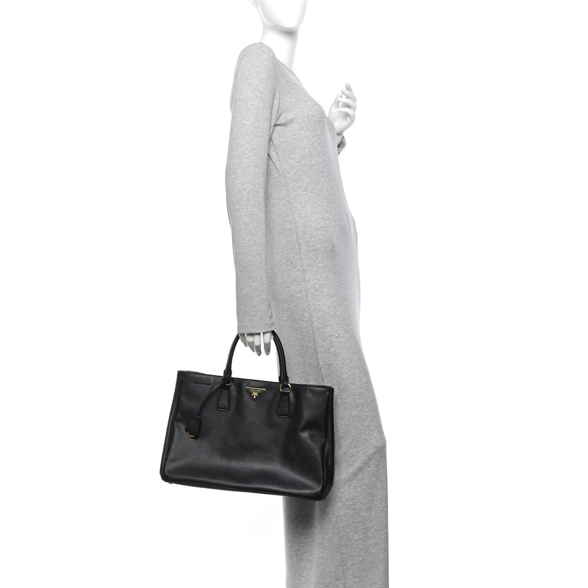 Saffiano Lux Large Tote Black