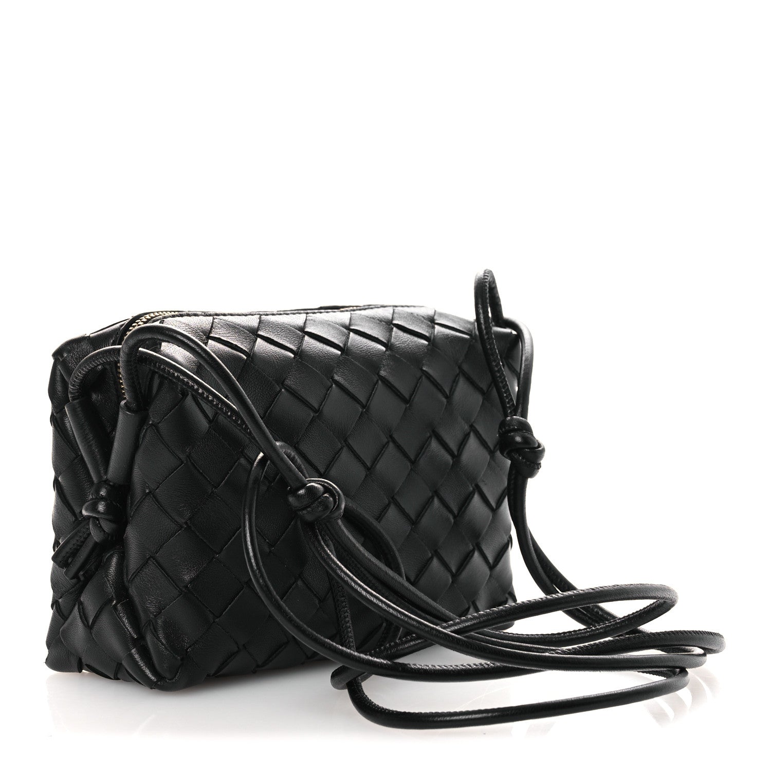 Bottega Veneta Nappa Intrecciato Mini Loop Camera Bag Black 3 of 9