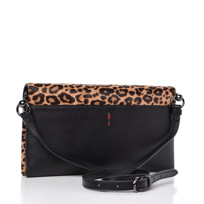 Christian Louboutin Pony Hair Leopard Print Rougissime Clutch 3 of 9
