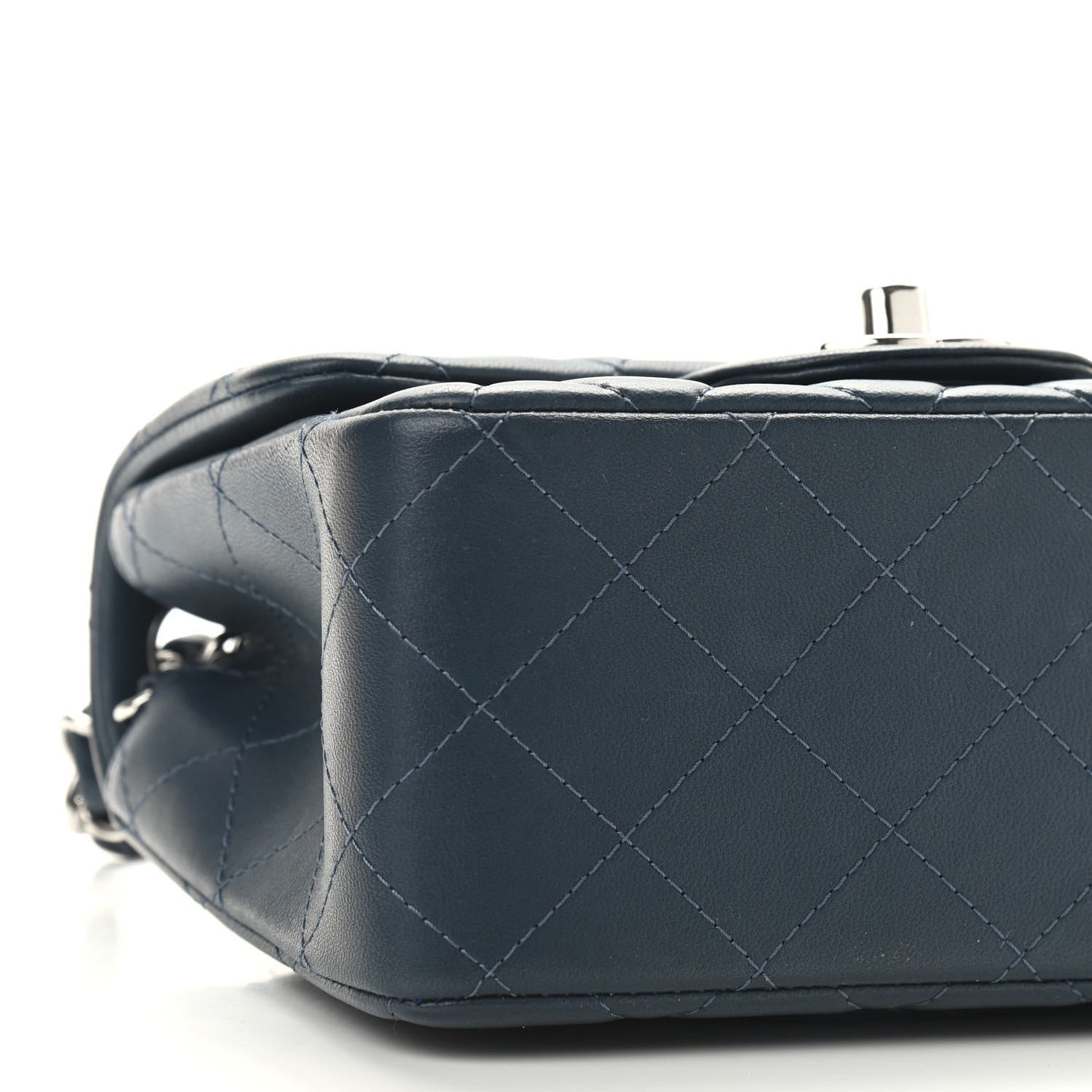 Lambskin Quilted Mini Square Flap Blue