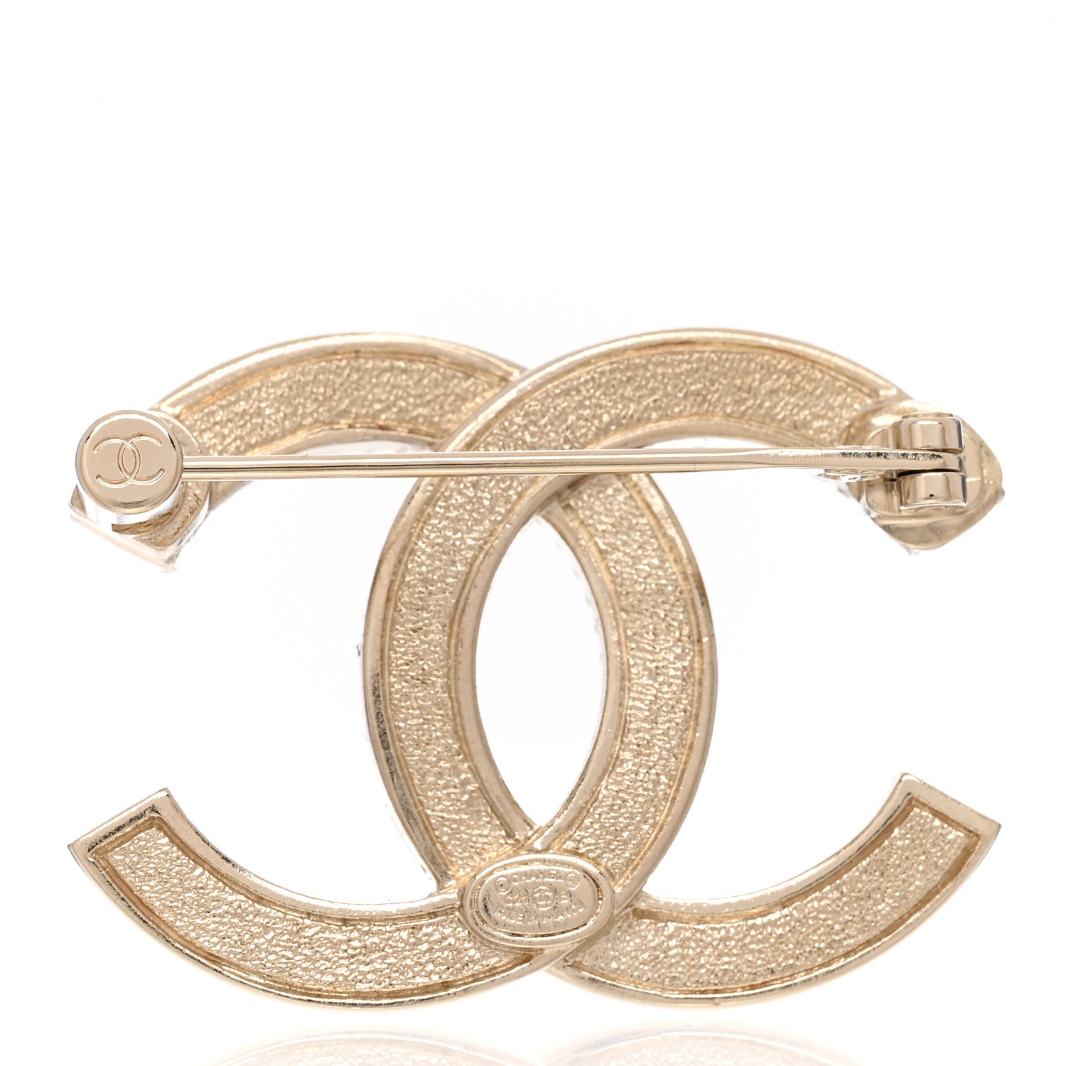 Chanel Crystal CC Brooch Gold 3 of 5