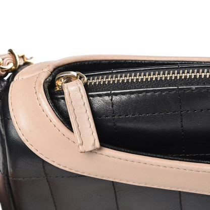 Chanel Calfskin Quilted Small Shoulder Bag Black Beige 9 of 9