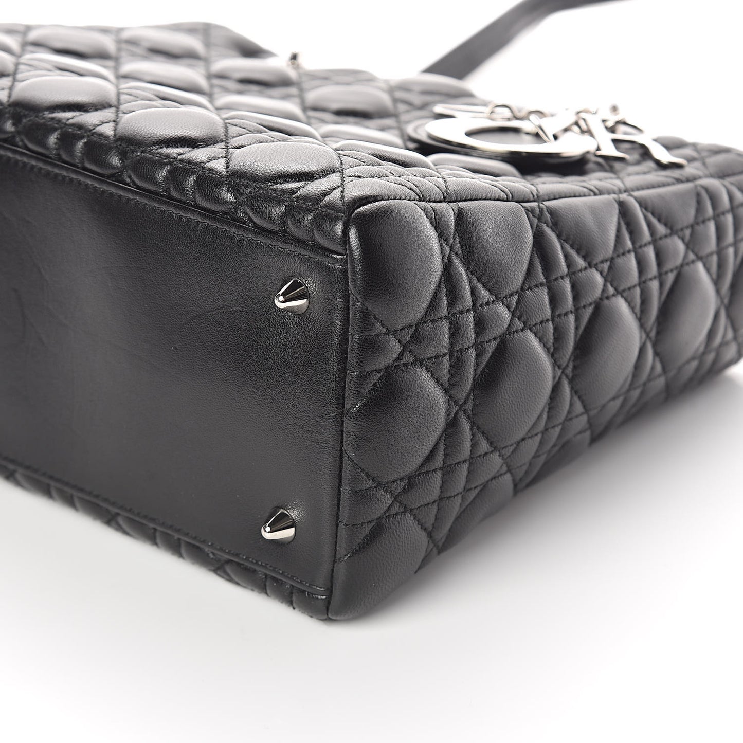Lambskin Cannage Medium Lady Dior Black