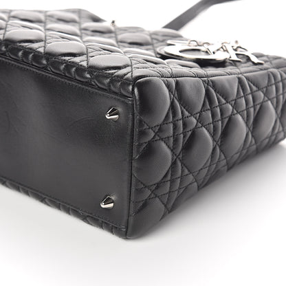 Christian Dior Lambskin Cannage Medium Lady Dior Black 8 of 8