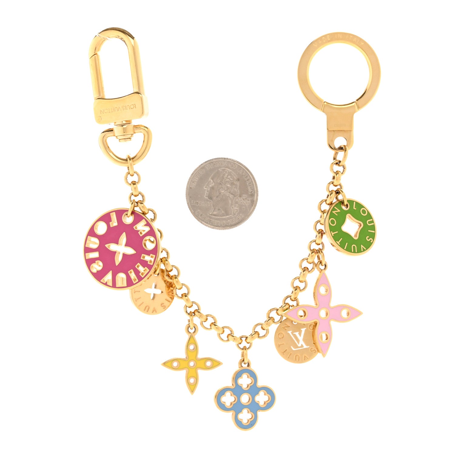 Louis Vuitton Enamel Looping Key Chain Bag Charm Multicolor 2 of 4
