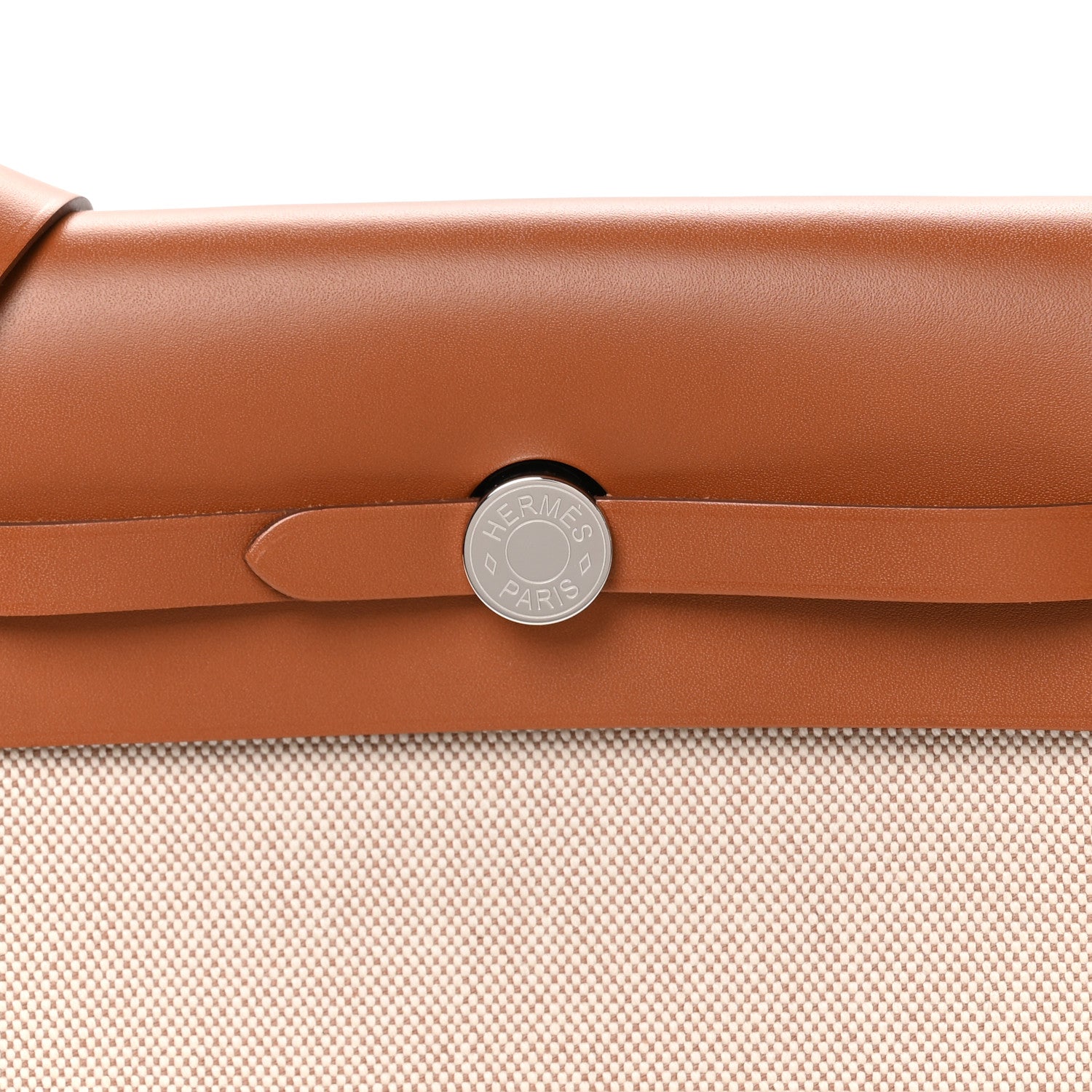 Hermes Military Toile Vache Hunter Herbag Zip Retourne 20 Ecru Beige Fauve 8 of 11