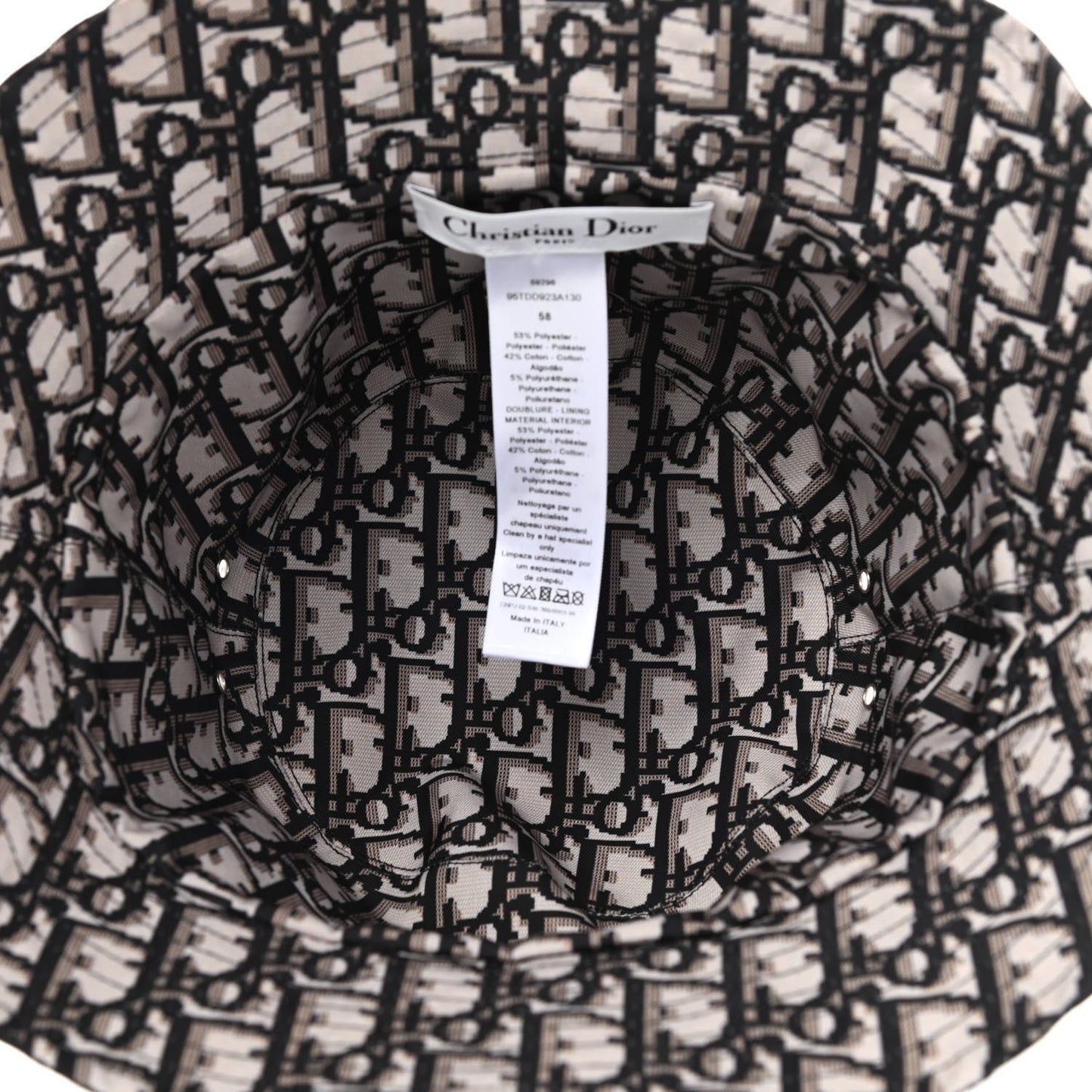 Oblique Reversible Teddy-D Brim Bucket Hat 58 Black