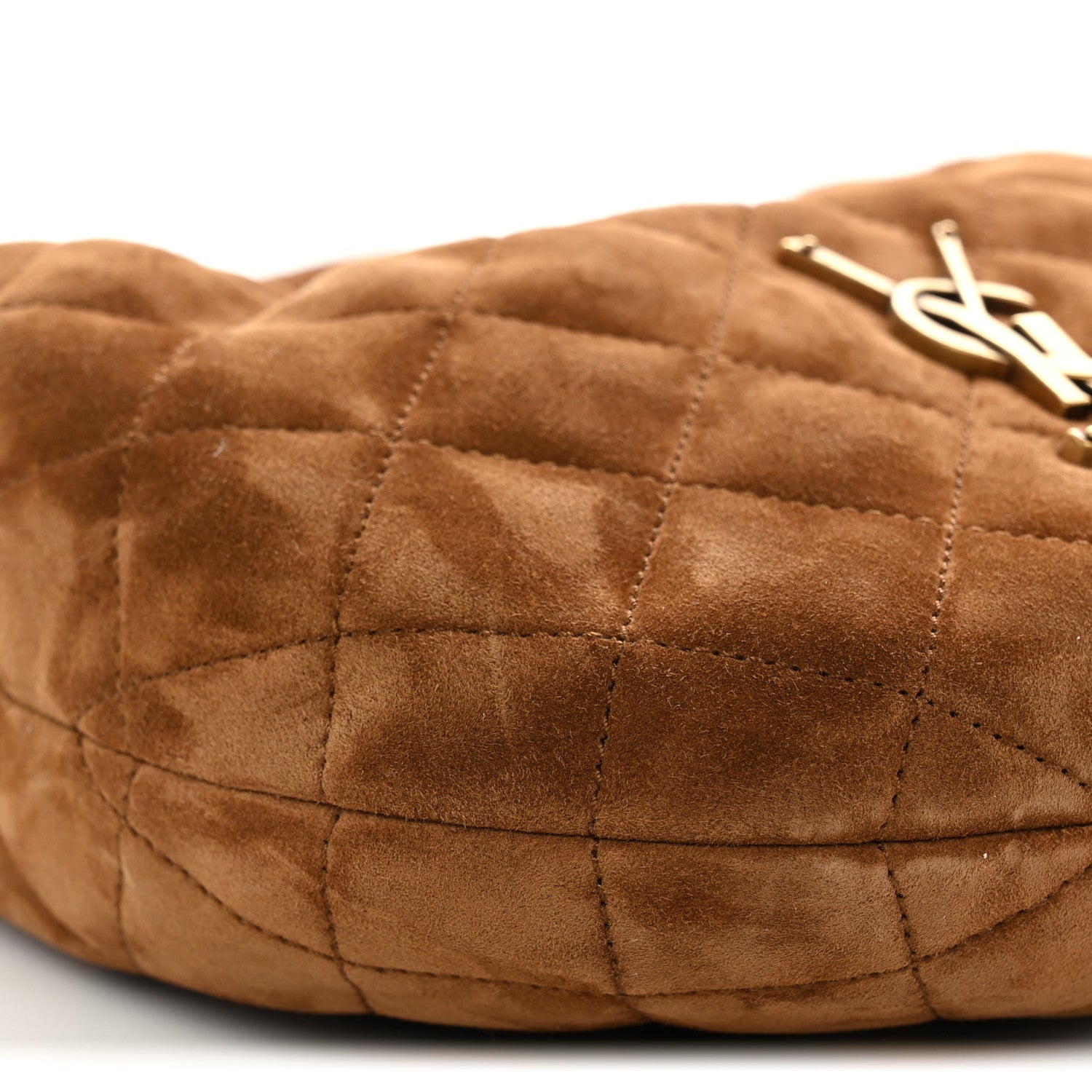 Saint Laurent Suede Quilted Icarino Bag Cognac 9 of 10