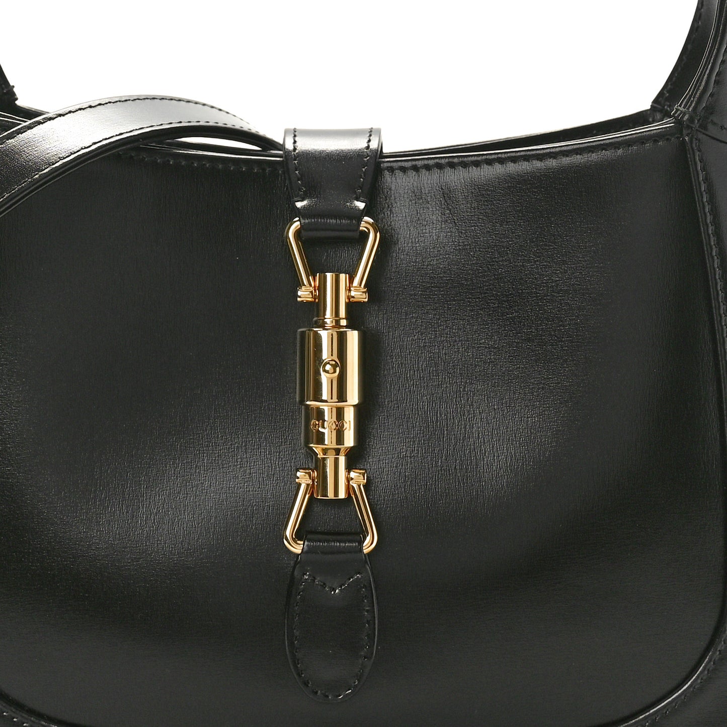 Boarded Dyana Lux Calfskin Small Jackie 1961 Hobo Black