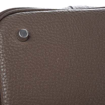 Hermes Taurillon Clemence Picotin Lock 22 MM Etoupe 8 of 9