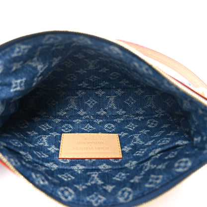 Louis Vuitton LV X TM Monogram Denim Cerises Pochette Accessories Blue 5 of 9