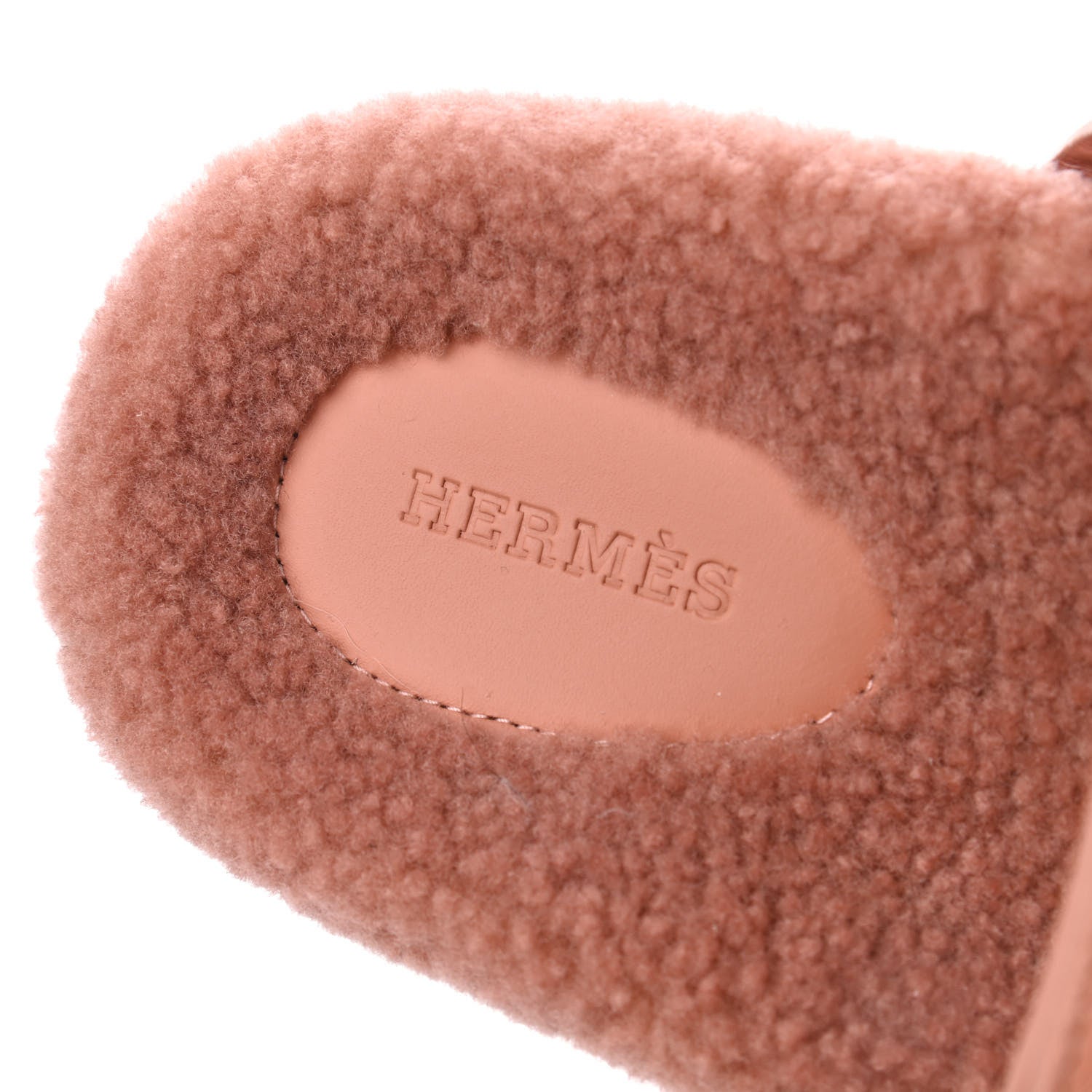 Hermes Suede Goatskin Woolskin Womens Chypre Sandals 38 Rose Aube 6 of 9