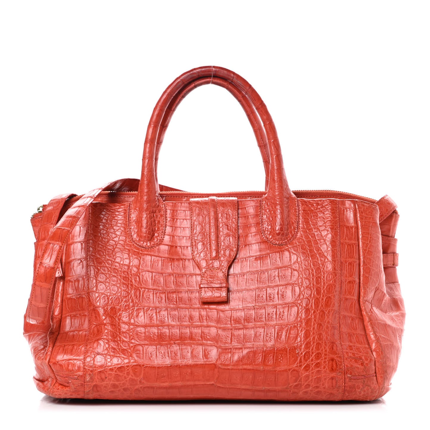 Crocodile Cristina Satchel Orange