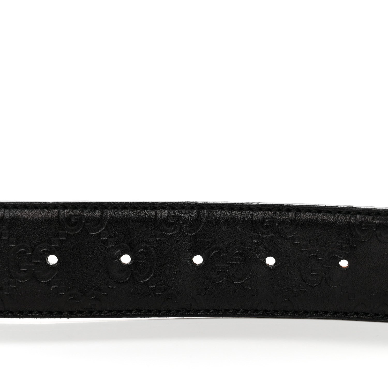 Gucci Guccissima Signature Interlocking G 40mm Belt 85 34 Black 5 of 5