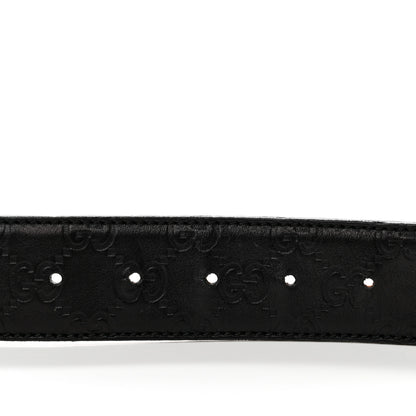 Gucci Guccissima Signature Interlocking G 40mm Belt 85 34 Black 5 of 5