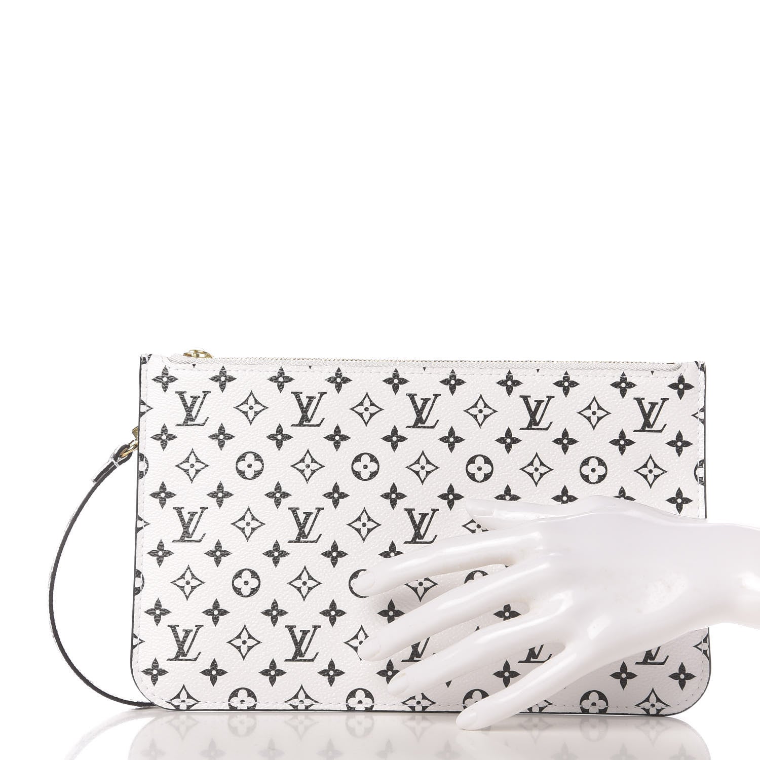 Louis Vuitton Monogram Giant Neverfull MM GM Pochette White 2 of 7