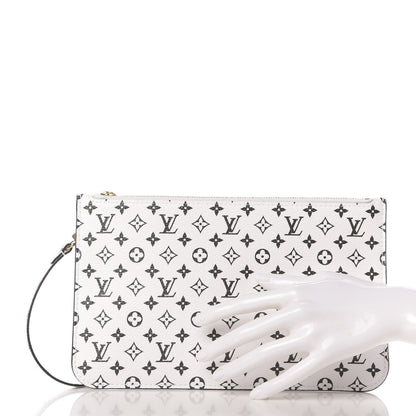 Louis Vuitton Monogram Giant Neverfull MM GM Pochette White 2 of 7