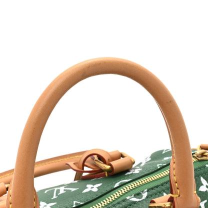 Louis Vuitton Calfskin Monogram Speedy P9 Bandouliere 25 Green 12 of 13