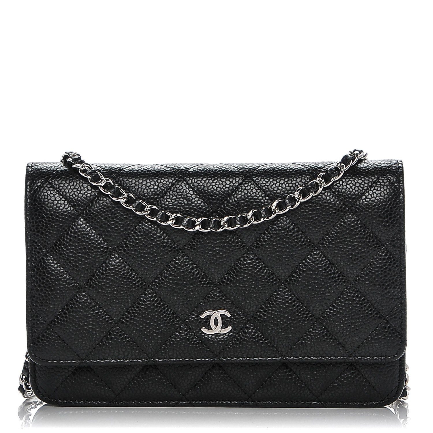 Chanel Caviar Quilted Wallet On Chain WOC Black 1 of 8