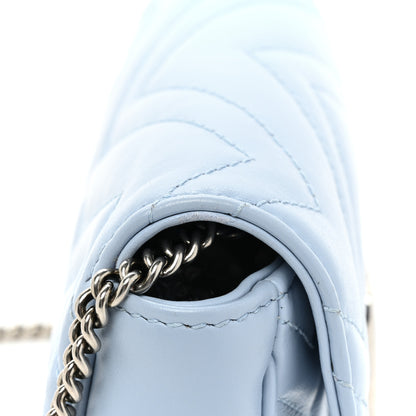 Gucci Calfskin Matelasse Super Mini GG Marmont Shoulder Bag Porcelain Light Blue 15 of 15