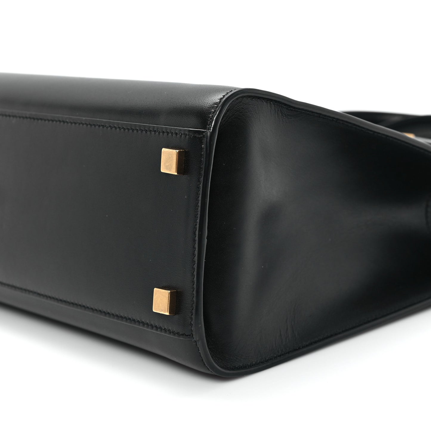 Calfskin Small Manhattan Shopper Tote Black