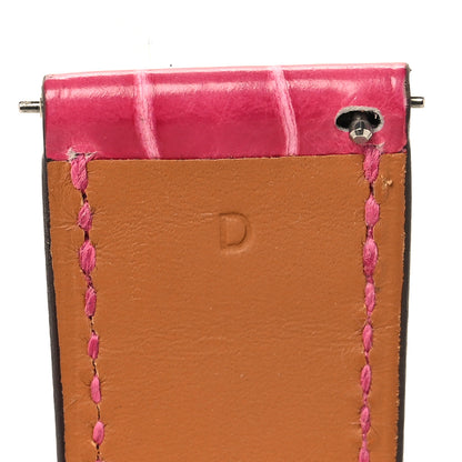 Hermes Matte Alligator Heure H Hour Watch 30mm Strap Fuchsia 5 of 6